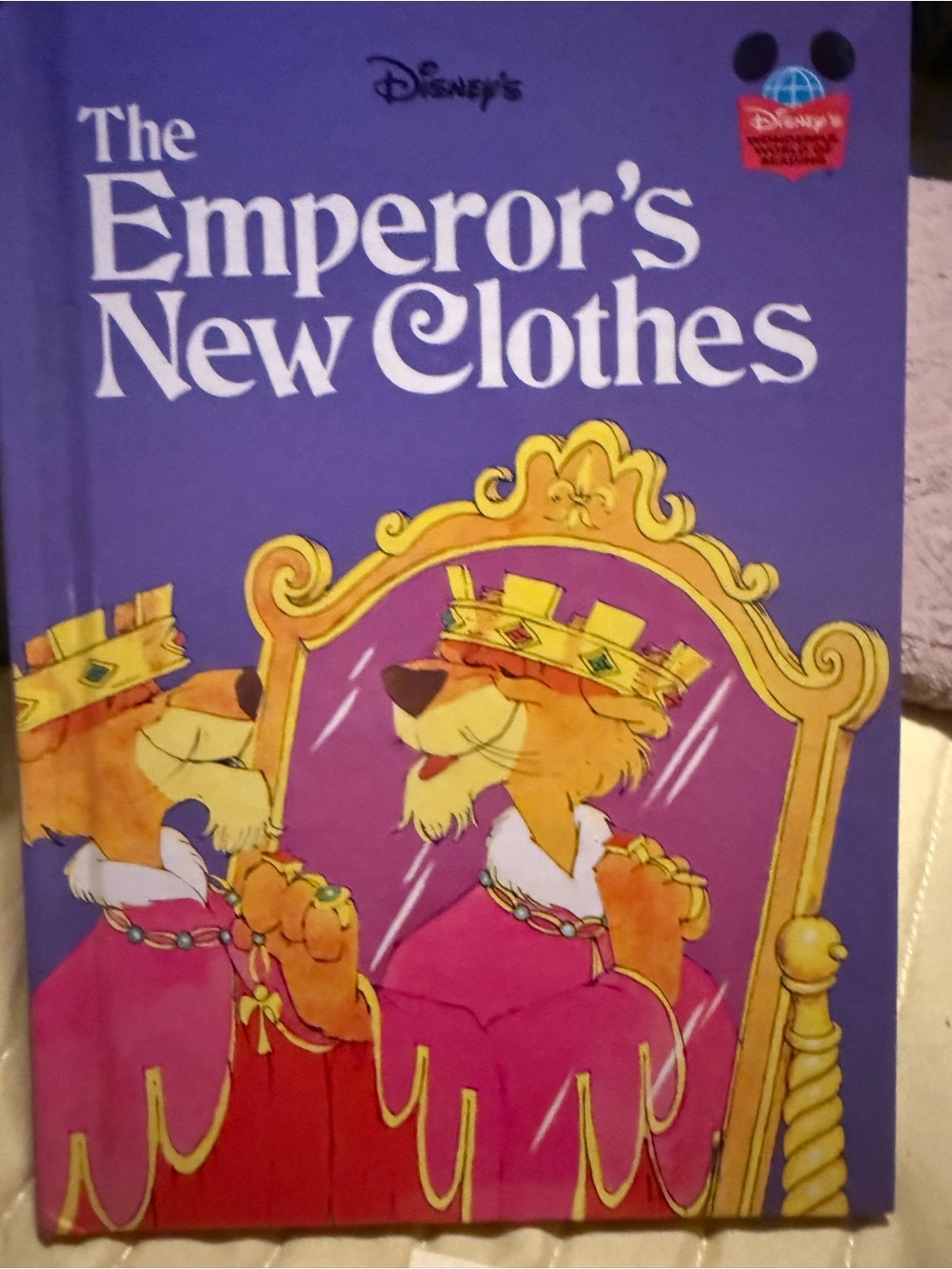 Disney The Emperor's New Clothes Hardcover -The Wonderful World of Reading-1995